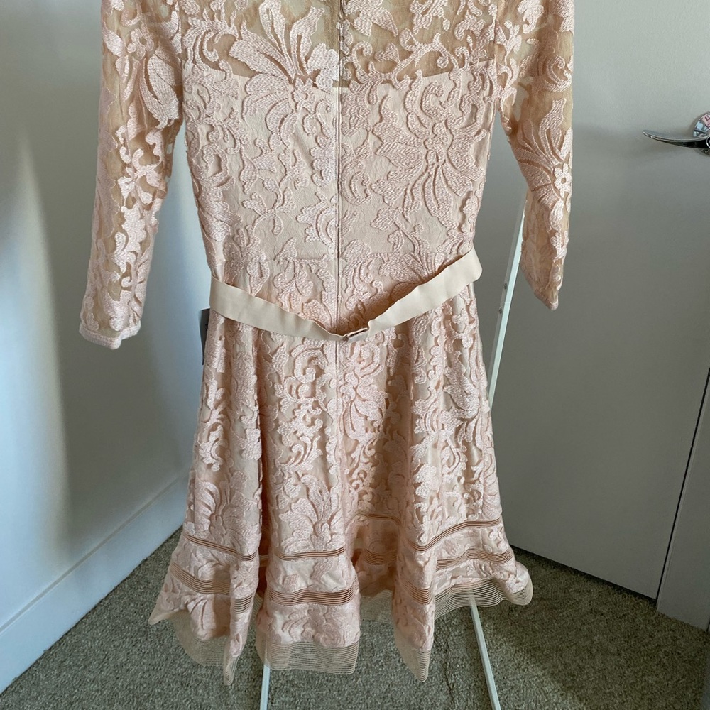 NWT Tadashi Shoji Blush Lace Midi Dress